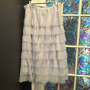 Anthropologie tiered tulle skirt